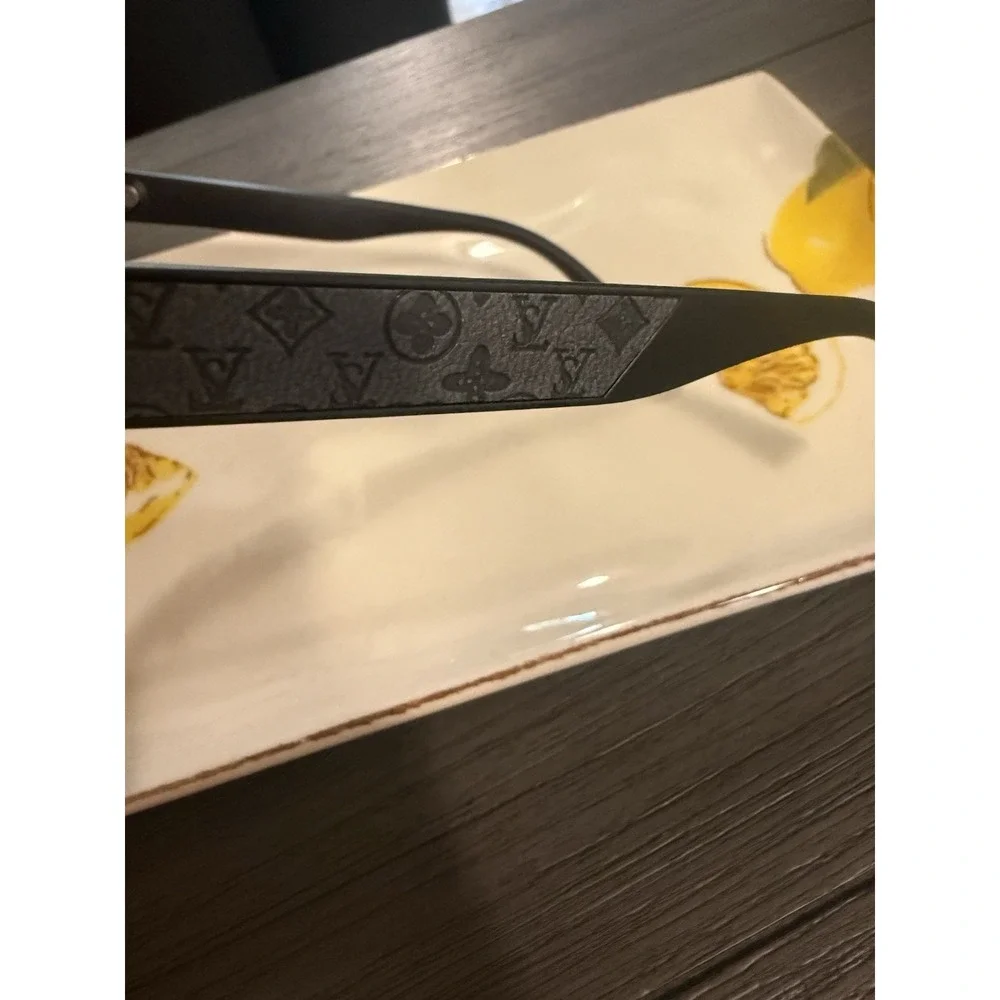 Luxury Rimless Beveled OG Plastic Luxe Blue Arm Metal Sunglasses